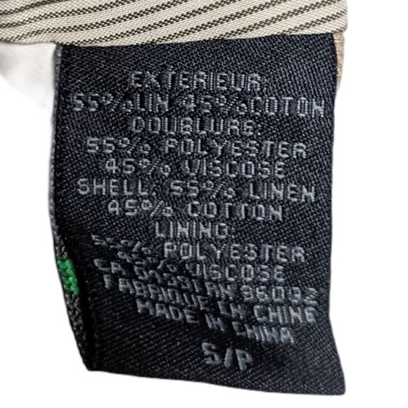 KATHERINE BARCLAY Linen Ruffle Military Jacket S - Picture 7 of 8